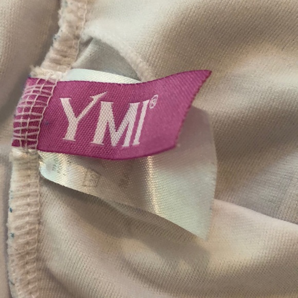 YMI US flag heart swimsuit large white bright! XL - Picture 3 of 5